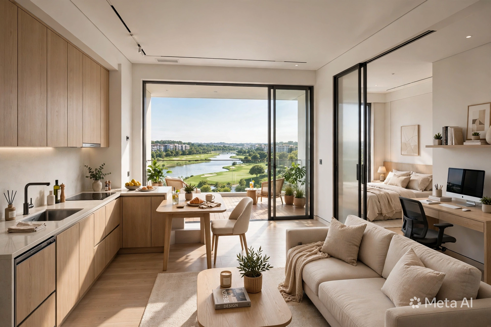 CĂN HỘ 1PN+1 VIEW SÔNG & SÂN GOLF 36 HỐ - THE HARBOR SKYLINE - VINHOMES VŨ YÊN
